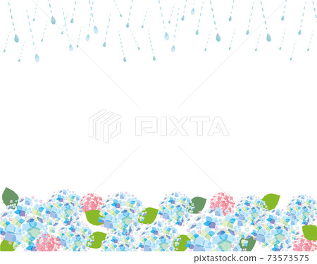 Colorful hydrangea frame illustration card 73573575