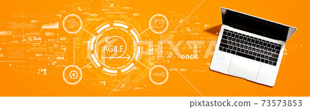 Agile concept with a laptop computer 73573853