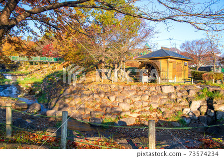 亞瑟水上公園微型水電站亞瑟遺址秋色 73574234