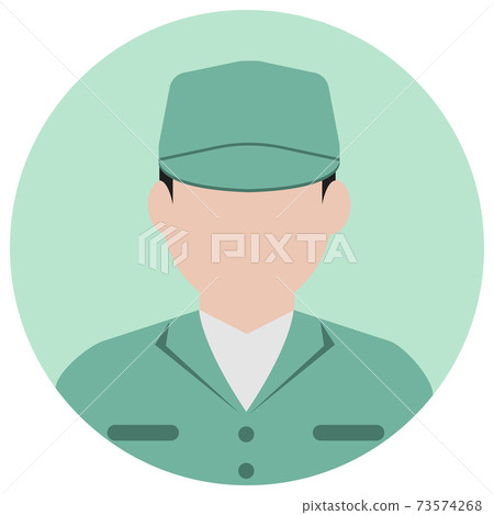 Silhouette person Circular avatar illustration / Worker / Worker / Cleaner / Military Silhouette person Circular avatar illustration / Worker / Worker / Cleaner / Military 73574268