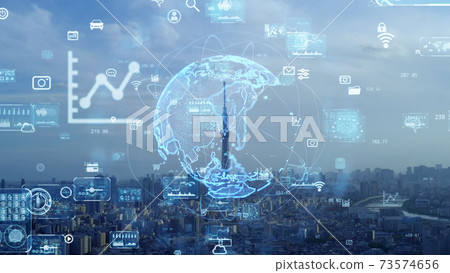 Global network smart city 73574656