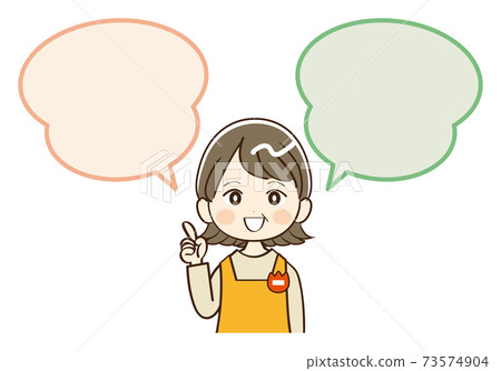 Female middle kindergarten teacher balloon explanation Female middle kindergarten teacher balloon explanation 73574904