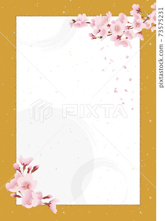 Cherry blossoms Japanese style background material Celebration image (yellow, Japanese paper vertical A3/A4 ratio) Cherry blossoms Japanese style background material Celebration image (yellow, Japanese paper vertical A3/A4 ratio) 73575231