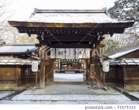 Winter scenery at Kawai Shrine 73575333