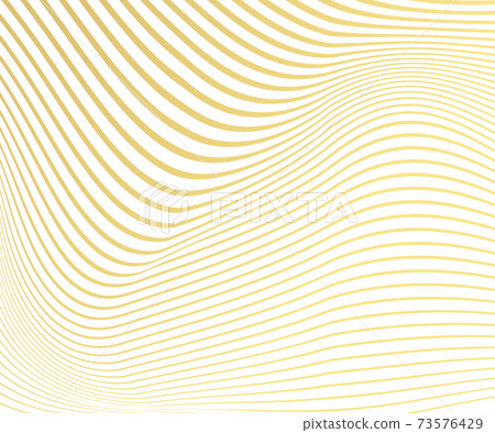 Abstract gold color warped Diagonal Striped Background. Vector curved twisted slanting, waved lines texture. Brand new style for your business design. 73576429