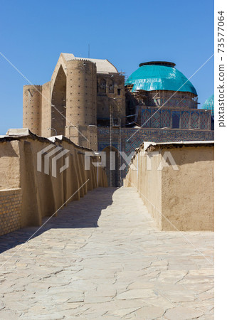 Medieval Mausoleum of Khoja Ahmed Yasawi in the city of Turkestan, in southern Kazakhstan. Silk Road Legacy Tour. Medieval Mausoleum of Khoja Ahmed Yasawi in the city of Turkestan, in southern Kazakhstan. Silk Road Legacy Tour. 73577064