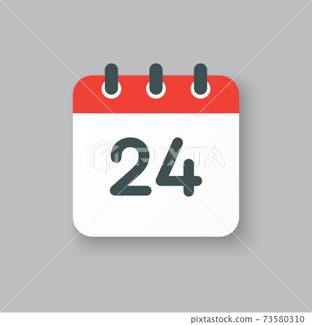 Vector icon calendar day number 24, 24th day month Vector icon calendar day number 24, 24th day month 73580310