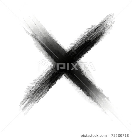 Ink, brush, and cross icon material - Stock Illustration [73580718] - PIXTA