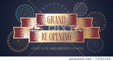 Grand opening or re opening vector background. 73581439