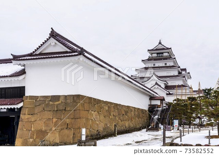 Tsuruga Castle (Wakamatsu Castle) in winter, Aizuwakamatsu City, Fukushima Prefecture Tsuruga Castle (Wakamatsu Castle) in winter, Aizuwakamatsu City, Fukushima Prefecture 73582552