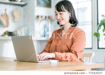 Work from home in the dining room Work from home in the dining room 73583037