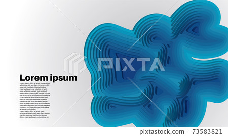Overlapping vector background waves. deep water illustration design. paper cut style vector design 73583821