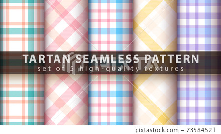 Set classic tartan seamless pattern. Set classic tartan seamless pattern. 73584521