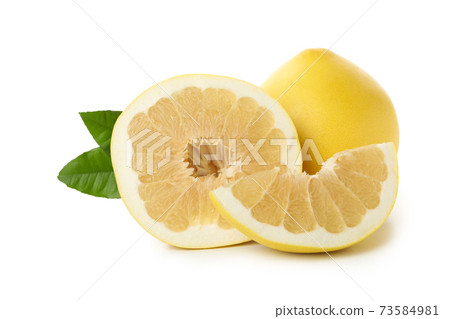 Ripe pomelo fruit isolated on white background Ripe pomelo fruit isolated on white background 73584981
