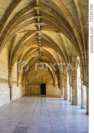 Interior of the Hieronymites Monastery, Mosteiro dos Jeronimos is located in Lisbon Portugal Interior of the Hieronymites Monastery, Mosteiro dos Jeronimos is located in Lisbon Portugal 73585399