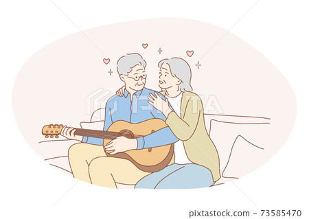 Senior elderly couple living happy active lifestyle concept 73585470