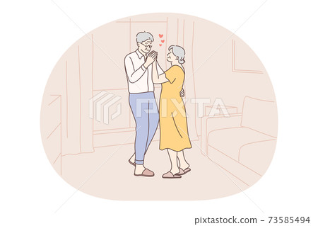 Senior elderly couple living happy active lifestyle concept 73585494