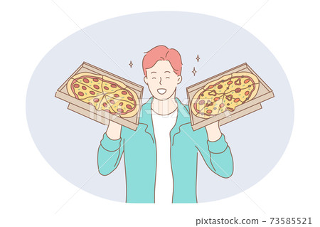 Working as deliveryman, job, career concept 73585521