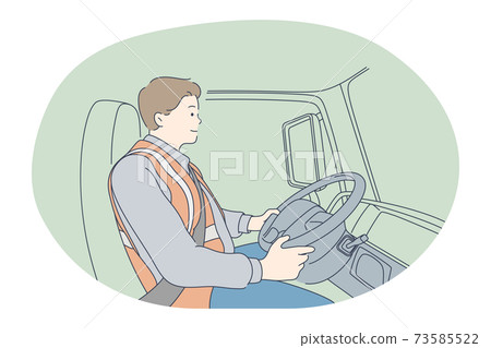 Job, career, working as driver in purlin transport concept 73585522