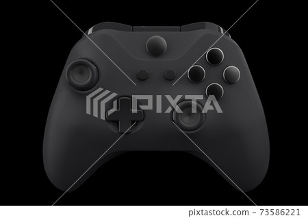 Realistic video game controller isolated on black with clipping path. 73586221