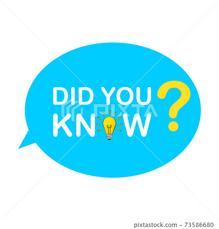 Did you know Speech Bubble Background with Idea Light Bulb Icon Vector Illustration EPS10 73586680