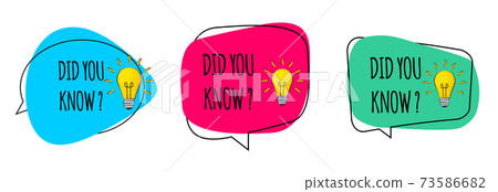 Did you know Speech Bubble Background with Idea Light Bulb Icon Vector Illustration EPS10 73586682