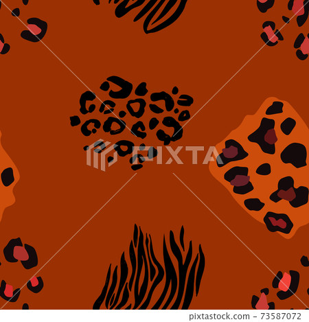 Animal mix print vector seamless pattern. Abstract background 73587072