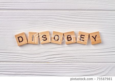 Abstract concept of disobey. Abstract concept of disobey. 73587981