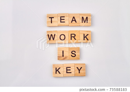 Team work words made with alphabet blocks. Team work words made with alphabet blocks. 73588183