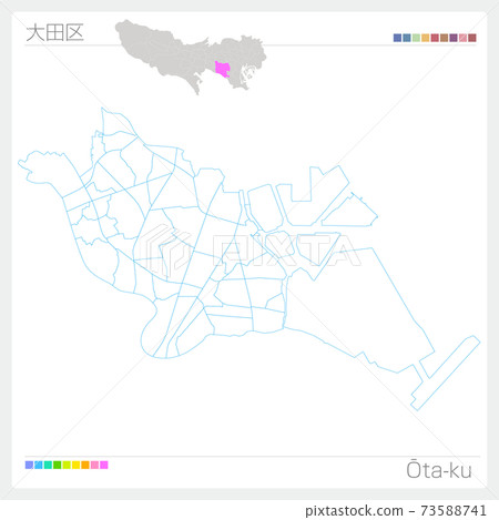 大田區大田白色地圖（東京） 73588741