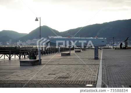 Karato Port, Shimonoseki City Promenade near the aquarium Whale monument Karato Port, Shimonoseki City Promenade near the aquarium Whale monument 73588834