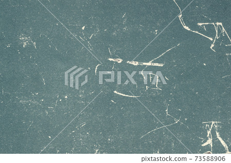 Texture of blue green aged paper sheet, dirt stains, spots, wrinkle, vintage background 73588906