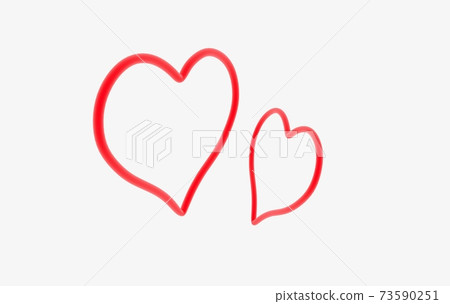 Image material of facing hearts, 3D rendering Image material of facing hearts, 3D rendering 73590251
