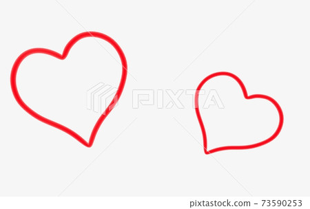 Image material of two hearts approaching, 3D rendering Image material of two hearts approaching, 3D rendering 73590253