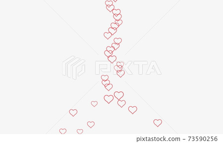 A row of hearts, 3D rendering A row of hearts, 3D rendering 73590256