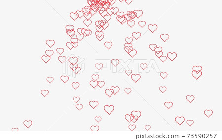 Rain of hearts, 3D rendering 73590257