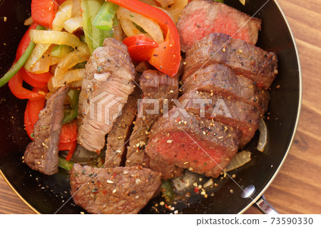 Steak made at camp Steak made at camp 73590330