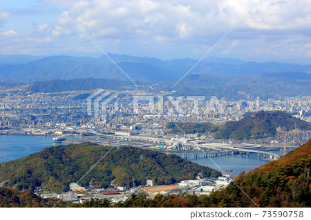 廣島市shi田山的景色 廣島市shi田山的景色 73590758