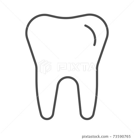 Tooth thin line icon, dental care concept, clean healthy teeth sign on white background, tooth icon in outline style for mobile concept and web design. Vector graphics. Tooth thin line icon, dental care concept, clean healthy teeth sign on white background, tooth icon in outline style for mobile concept and web design. Vector graphics. 73590765