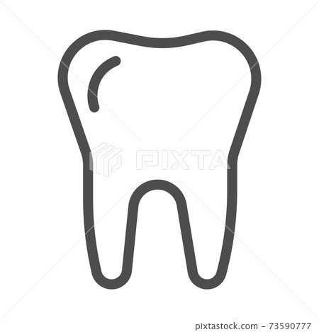 Tooth line icon, dental care concept, clean healthy teeth sign on white background, tooth icon in outline style for mobile concept and web design. Vector graphics. Tooth line icon, dental care concept, clean healthy teeth sign on white background, tooth icon in outline style for mobile concept and web design. Vector graphics. 73590777