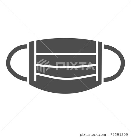 Medical mask solid icon, healthcare concept, Surgical mask sign on white background, breathing respiratory face mask icon in glyph style for mobile concept and web design. Vector graphics. Medical mask solid icon, healthcare concept, Surgical mask sign on white background, breathing respiratory face mask icon in glyph style for mobile concept and web design. Vector graphics. 73591209