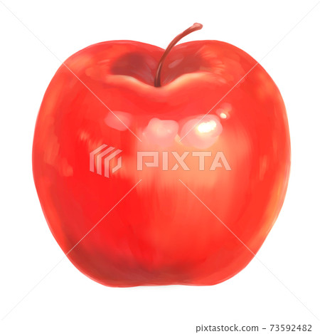 Fresh bright red apple Fresh bright red apple 73592482