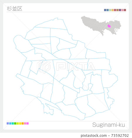 Suginami-ku, Suginami-ku, blank map (Tokyo) Suginami-ku, Suginami-ku, blank map (Tokyo) 73592702