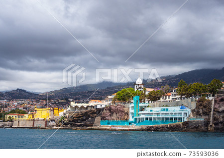 View to the city Funchal on the island Madeira, Portugal View to the city Funchal on the island Madeira, Portugal 73593036