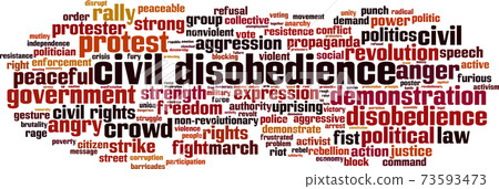 Civil disobedience word cloud Civil disobedience word cloud 73593473