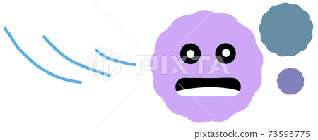 Image material of viruses and germs that are blown away by the wind Image material of viruses and germs that are blown away by the wind 73593775