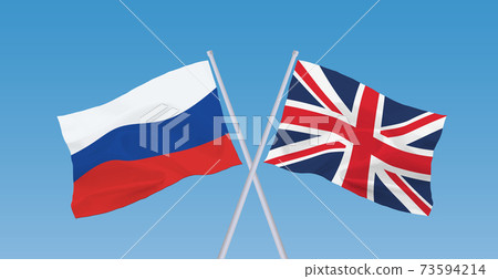British flag Russian flag 73594214