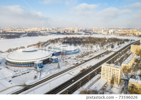 January 16, 2021.Modern complex of the state cultural and sports institution Chizhovka-Arena in Minsk. Belarus 73596026