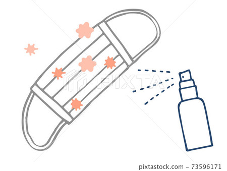 Illustration spraying on the mask 73596171