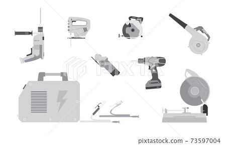 Set of Construction tool, Gray color Mechanic tool 73597004